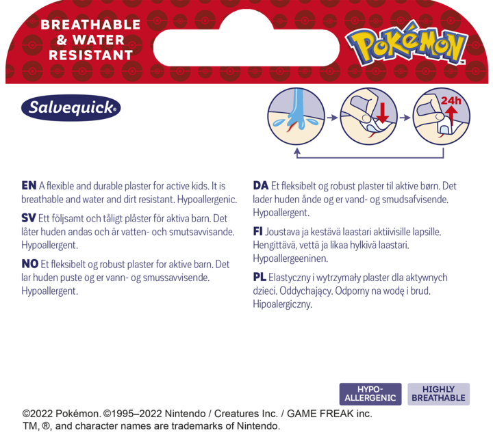 Salvequick Pokemon 20pcs