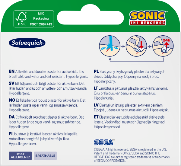 Salvequick Sonic the Hedgehog 20pcs