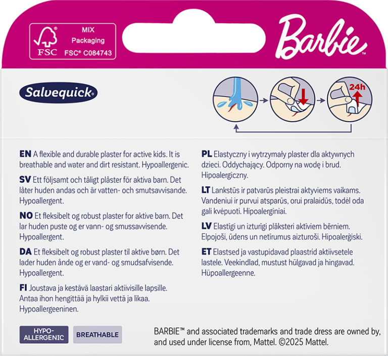 Salvequick Barbie 14pcs