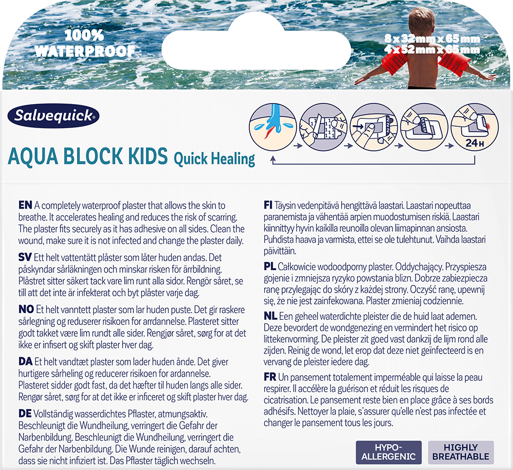 Salvequick Aqua Block Kids 12pcs